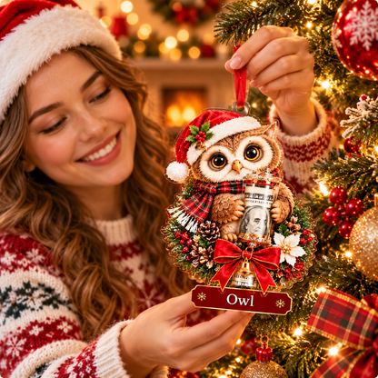 🎊 50% OFF – Cute Animal Christmas Cash Gift Ornament 🎊 | Creative Holiday Tree Decoration