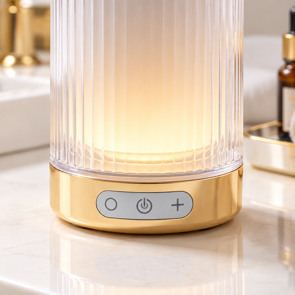 Detail of diffuser glow and front controls