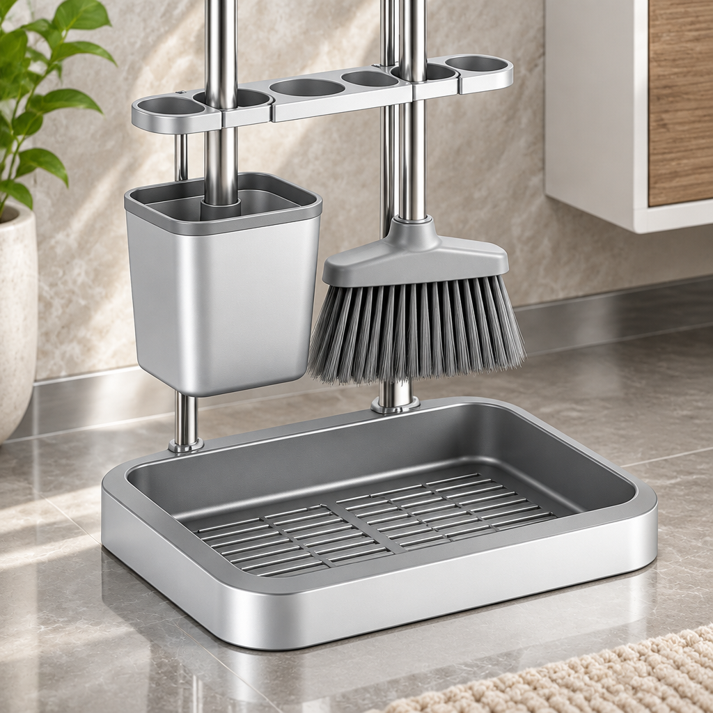 Detail of cleaning station cup and lower tray